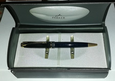 PENNA SFERA PARKER PK 100 COBALT LACCA NERO CAPPUCCIO ANTRACITE PENNA RARA