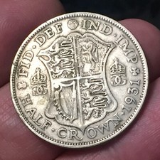 GREAT BRITAIN HALF 1/2 crown 1931 - George V ARGENTO