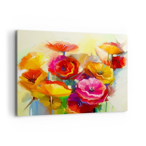 Quadro tela 120x80cm fiori - quadro,