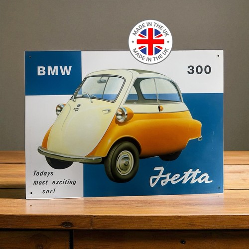 Plaque métal bmw - métal, isetta