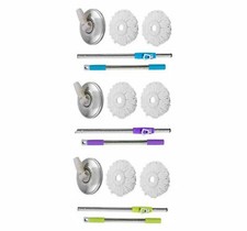 Mocio Lavapavimenti - 360° Rotante, Regolabile e Allungabile Mop - Microfibra