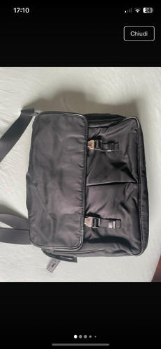 Prada borsa messenger nera - prada,