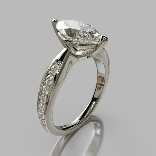 Anello solitario - , di