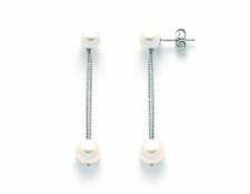 Orecchini Miluna Donna I Gioielli Di Miss Italia in Argento Perla PER2346