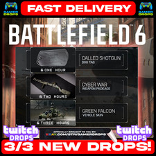 Battlefield 6 BF6 TWITCH DROPS - TUTTI I 3/3 NUOVI DROP - CYBER WAR - PELLE VEICOLO
