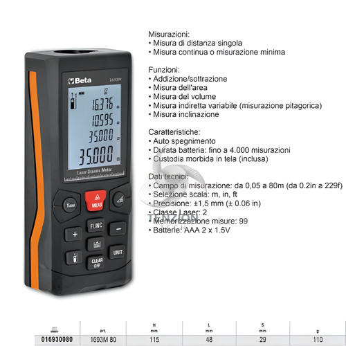Misuratore distanza laser - di,