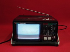 TELEVISORE PORTATILE VINTAGE IRRADIO RADIO TV TELEVISIONE CRT VINTAGE RETRO TECH