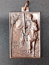 MEDAGLIA LX° ANNIVERSARIO BATTAGLIA POZZUOLO DEL FRIULI WW1 LANCIERI DI NOVARA