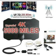 Antenna Amplificata da Interno TV Digitale Terrestre USB 4k 100 KM Ultrapiatta