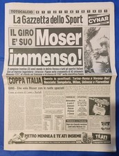 GAZZETTA DELLO SPORT 11 GIUGNO 1984 FRANCESCO MOSER VINCE GIRO D'ITALIA A VERONA