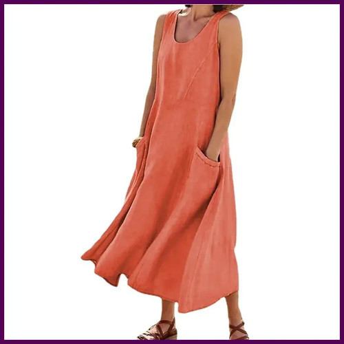 Prendisole donna cotone lino