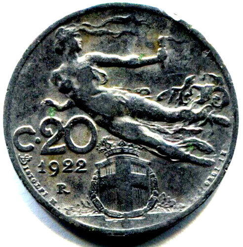 Moneta 1922 regno italia - moneta,,