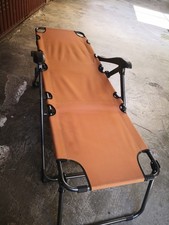 SDRAIO LETTINO DA CAMPEGGIO MAI USATA COLORE ARANCIONE NERO