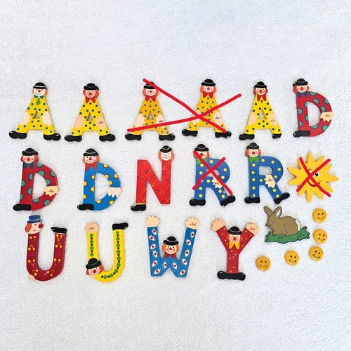 Sevi lettere legno clown - in,