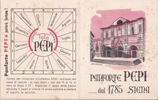 DOLCI SENESI PANFORTE RICCIARELLI PEPI CALENDARIETTO CALENDARIO PUBBLICITA