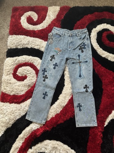 Jeans chrome hearts cross - chrome,