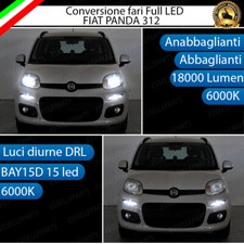 KIT CONVERSIONE FARI FULL LED FIAT PANDA MK3 6000K BIANCO CANBUS 18000 LUMEN
