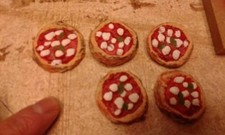  pizza 2 -2,5  cm terracotta 1pz    MINIATURA PRESEPE pastori S.GREGORIO ARMENO 