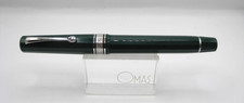 *OMAS ARTE ITALIANA MILORD* ROLLER BALL PEN -CELLULOIDE VERDE- GOLD TRIM-13,6 cm