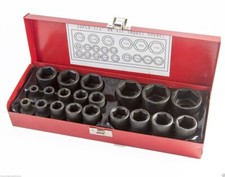 BUSSOLE BOCCOLE PER PISTOLA AVVITATORE PNEUMATICO SET KIT 20 PZ DA 1/2" 8-32MM.-