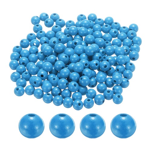 300pcs perline legno tonde - , blu