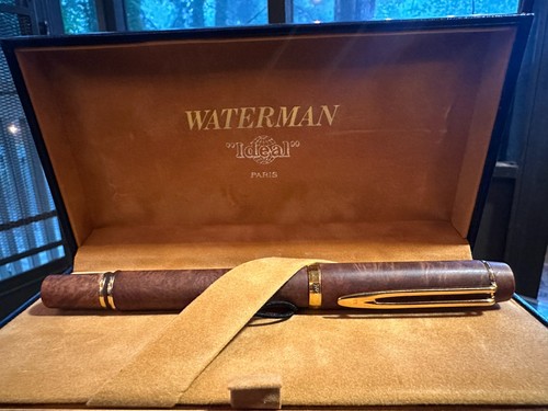 Waterman man 100 briarwood 18k - waterman,
