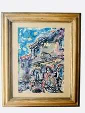 Piero Gauli, Acquerello, “Monte Castello Di Vibio”, 1981, 30x40, Con Cornice