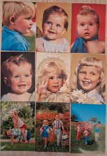 Lotto 9 Cartoline Bambini Buon