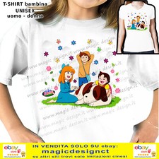 T-SHIRT HEIDI TSHIRT CARTONE ANIMATO CLARA PETER  MAGLIETTA MANICA CORTA E LUNGA
