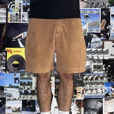 Bermuda ZARA W31 EUR41 Velluto Coste Uomo Straight Fit Shorts Brown Old Money