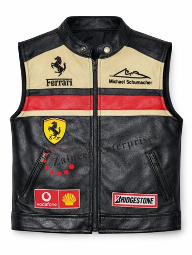 Gilet pelle ferrari michael - gilet,