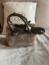 Borsa Piccola Eco Pelliccia Marrone Con Tracolla Nuova Mai Usata