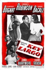 "KEY LARGO" (1948) un foglio 27"x41" classico poster film Bogart & Bacall!!