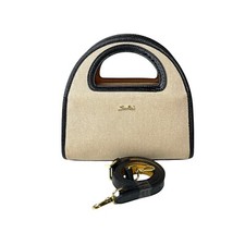 Borsa a mano tracolla a spalla Sodini Tela color Crema eco pelle Pre Owned