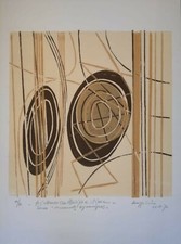 BOZZOLINI SILVANO Litografia materica su carta 48x33 cm