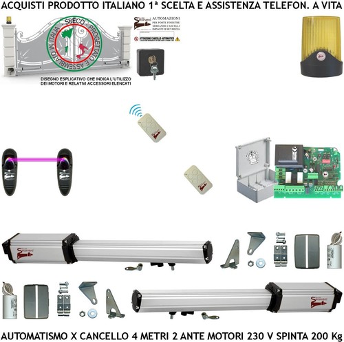 Kit cancello automatico 2 - cancello, 4