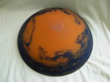 J. NOVERDY, CIOTOLA IN VETRO ART DECO FRANCESE PER PLAFONIERA,FIRMATA,ANNI '30.