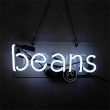 Beans Neon Sign Light Coffee
