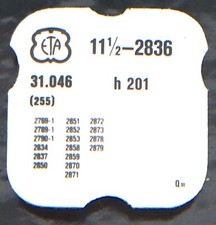 NOS New 1 Pc ETA 2836 Part