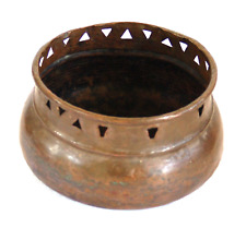 RARO ANTICO BRACIERE  PENTOLA TEGAME PORTA VASO IN RAME