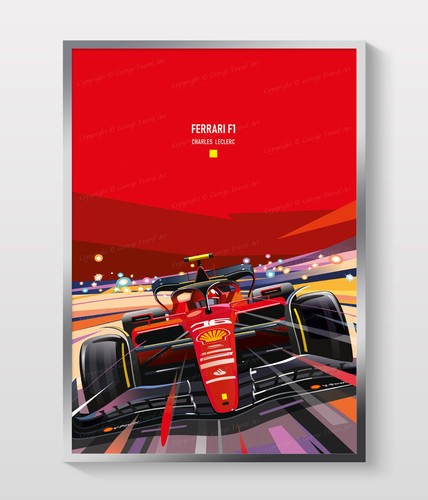 Poster ferrari charles - ferrari, f1