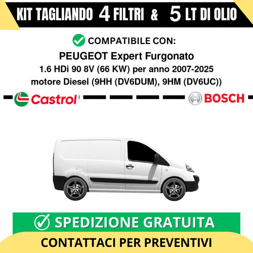 Tagliando filtri bosch - e, 5