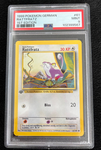 Carta pokemon tedesca - carta, 1°