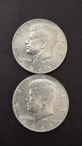 1967 1965 usa half dollar - 1967, x