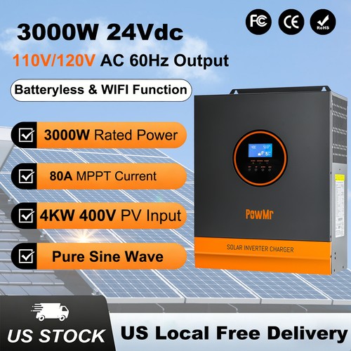 Powmr 3000w 24v solar hybrid - powmr,