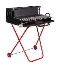 BARBECUE A LEGNA IN FERRO CON GRIGLIA ACCIAIO INOX RICHIUDIBILE 101X72X105h cm