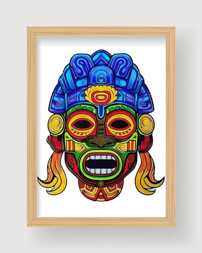 Maschera rituale disegno - , senza