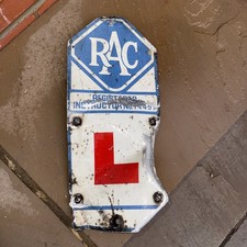 Vintage enamel learner driver - vintage,