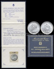 REPUBBLICA ITALIANA - 500 LIRE ARGENTO 1975 - MICHELANGELO BUONARROTI - FDC