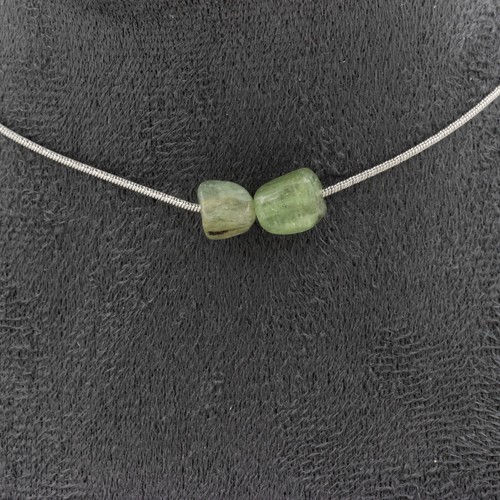 Collana perle cianite verde - cianite,